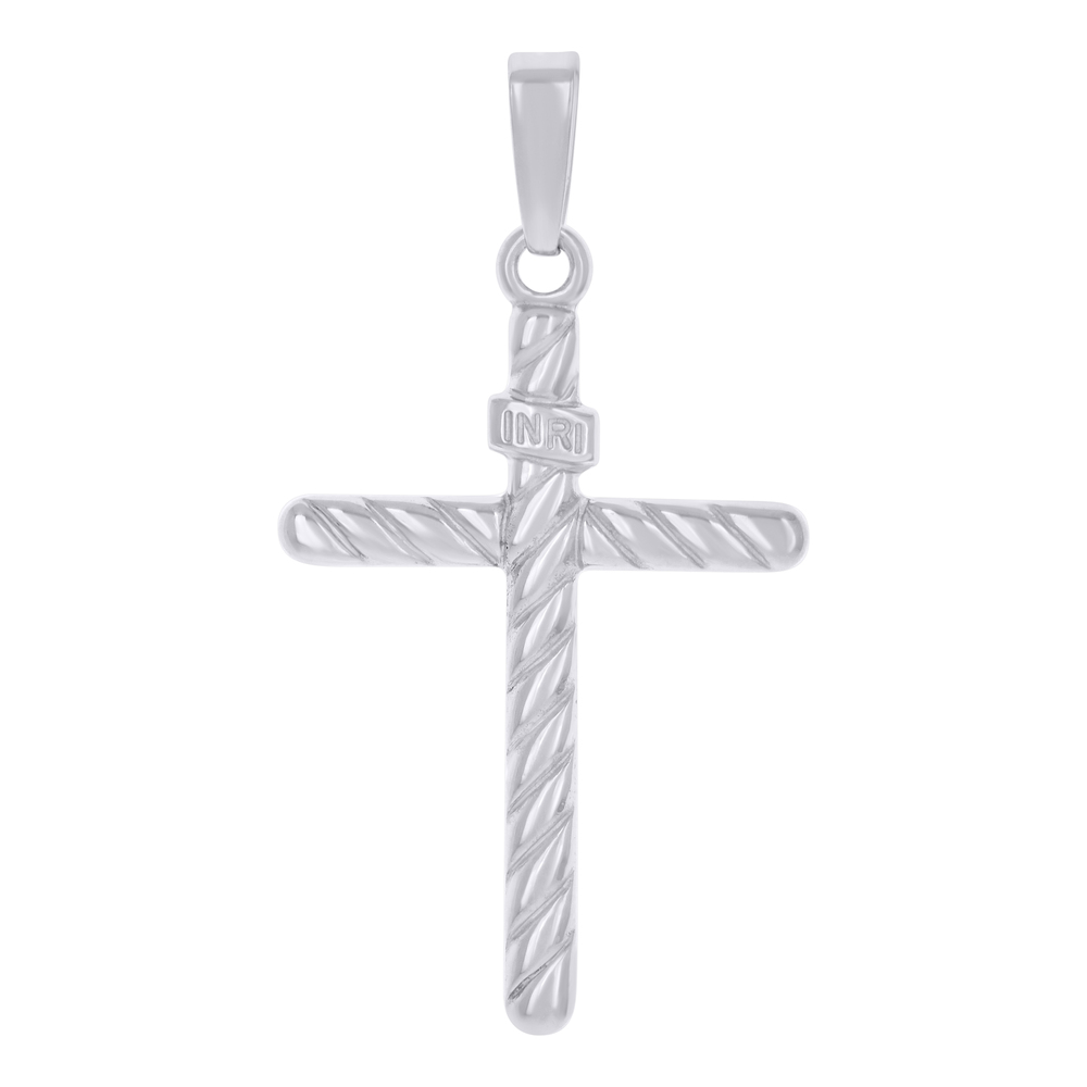 925 Sterling Silver Unisex Religious Inri Cross Charm Pendant